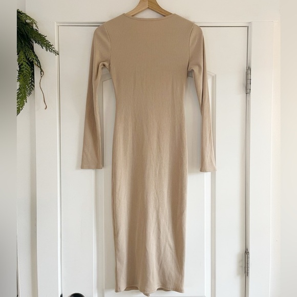 Et Clet Snap Button Front Ribbed Midi Dress - S - Picture 4 of 4